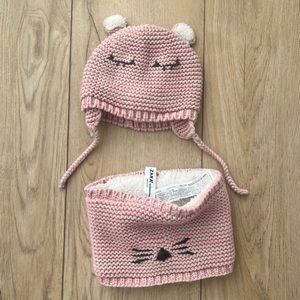 Zara Baby Hat and Scarf, XS, 12-18 months